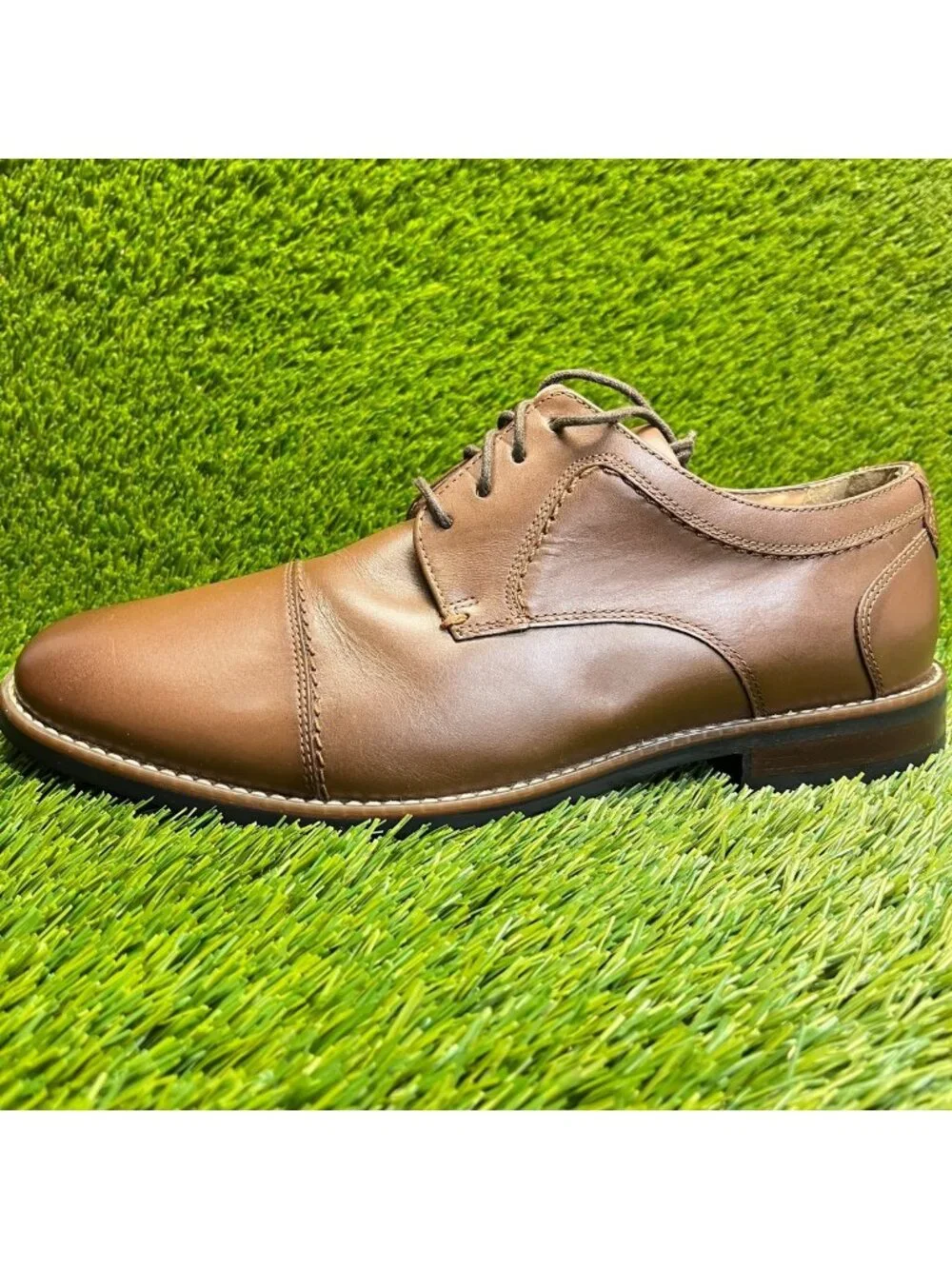 Nunn Bush Westwood Mens Size 10 Brown Classic Cap Toe Oxford Dress Shoes